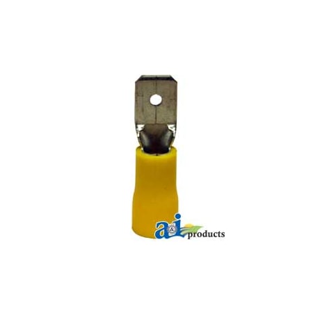 A & I Products Male Disconnects, Insulated, Wire Size 12-10, Tab Size .250, 10 Pk 1.75" x4" x1.75" A-R20